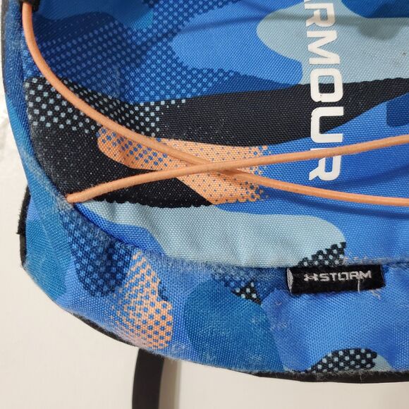 Under Armour UA Storm Hustle Backpack Blue & Peach Camo Unisex - Picture 9 of 9